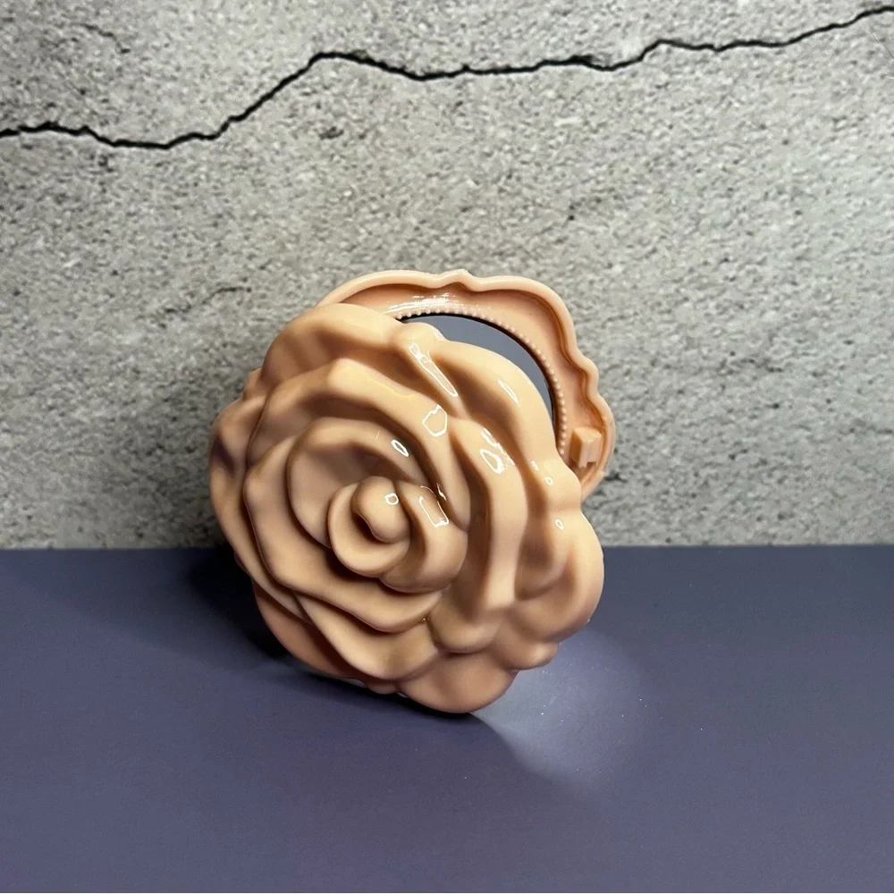 Chic Rose Design Pink Compact Mirror
